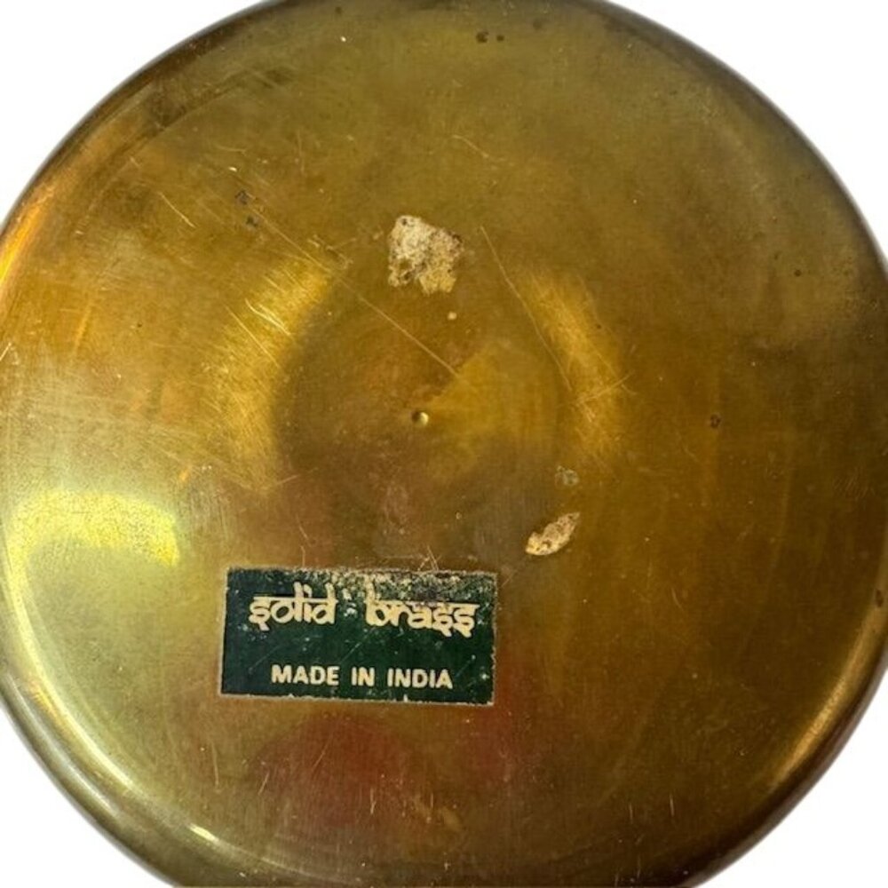 Vintage Solid Brass Decorative Box With Handcraft… - image 3